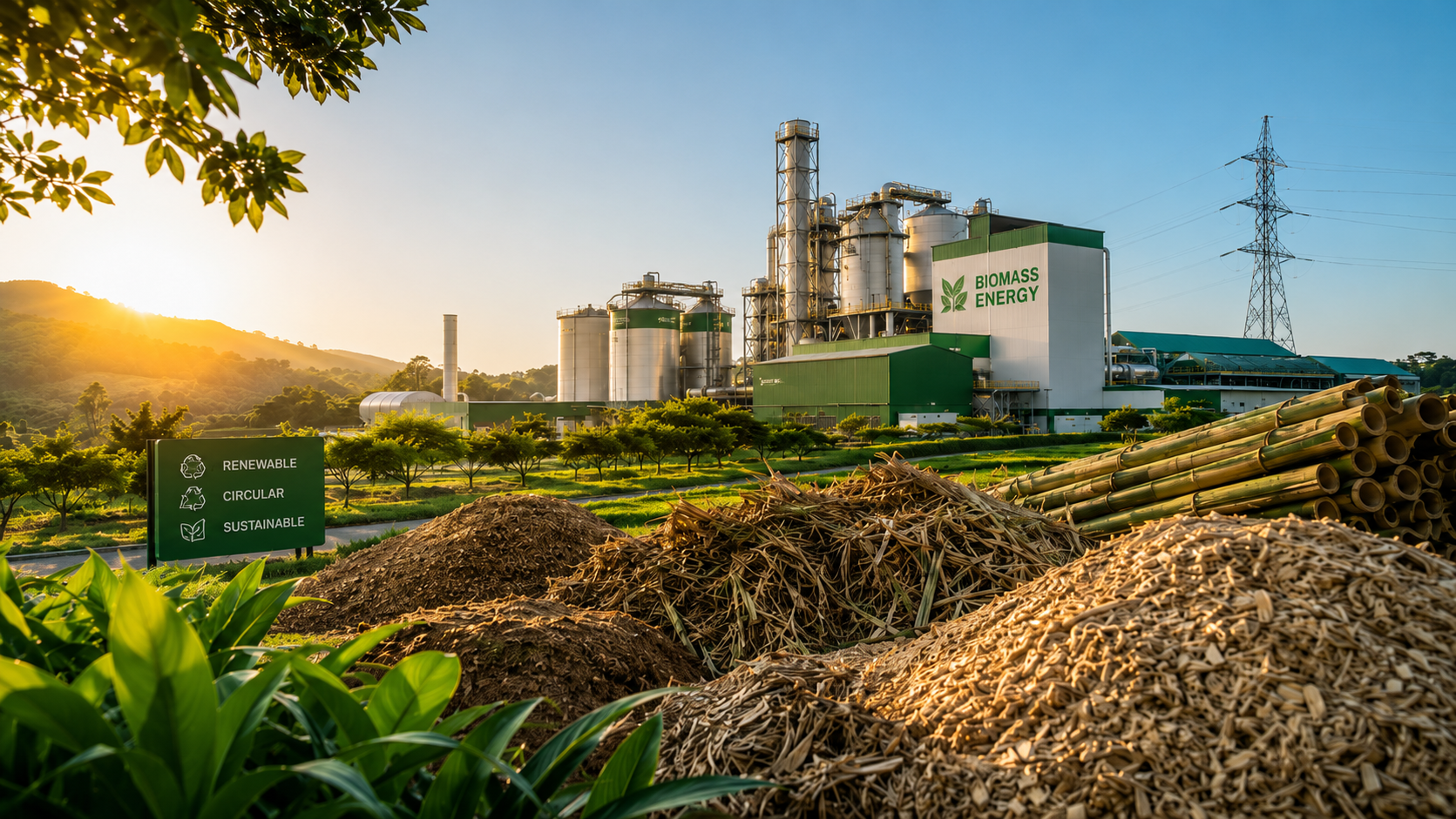 SUBACO bamboo biomass energy facility in Suriname - clean energy from bamboo providing up to 12.5 MW capacity
